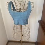 Me to We  blue lettuce edge crop top size S Photo 1
