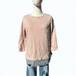Boden Light Pink Layered Hem Blouse Women’s Size M Soft Casual Top Size M Photo 1
