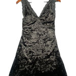 Free People Black Velvet Tank Top Small Babydoll Lace Romantic Whimsy Fairycore Photo 0