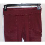 Rae Mode Burgundy Moto Leggings Red Size M Photo 6