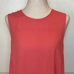 BCBGMAXAZRIA Pink Coral Sleeveless Top Draped Back Tank Blouse Size M Photo 2