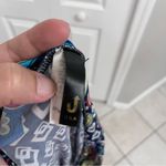 Womens wide leg semi sheer fold over pull on pants blue medium Photo 3