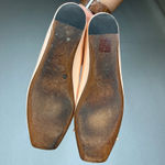 M.Gemi Leather Ballet Flats‎ Square Toe Bow Peach Nude Women's Shoes Pink Size 7.5 Photo 4