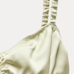 ZARA dress maxi Midi sage Lingerie light olive green satin Effect Wedding Party Coctail Photo 10