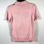 Versace Barocco Sea Silk Wool Knitted Polo Shirt Pink La Vacanza 2024 36 IT NWT Photo 2