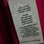 Soft Surroundings Asymmetric Sleeve Embroidered Blouse | Hot Pink | Small Photo 6