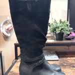 UGG  Lesley Tall Leather Wedge Boots. Black Size 6 Photo 0