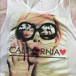 California love tank, White Racerback tank, graphic tank top, 2010s tank Photo 6