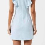 French Connection Baby blue mini dress with ruffle sleeves and v-neck. size 6 Photo 1