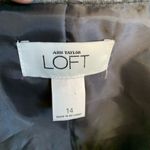 Loft  gray striped velvet lined business casual 14 blazer Photo 2