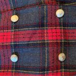 Vintage Tan Jay Red Plaid Tartan Blazer Womens 10 Double Breasted Gold Button Gray Photo 10