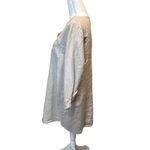 Allen Allen  USA Shirt Dress Large Tunic‎  Beige  100% Linen Coastal Lagenlook Photo 2