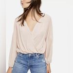 Free People  Light Pink Wrap Blouse Photo 1