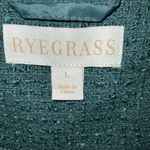 Ryegrass Sea Moss Green Woven Faux Leather Trim Zip Up Jacket Large New With Tag Photo 7