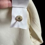 Madewell Women's Size S Ruched Polo Cardigan Antique Cream Y2K Minimalist Photo 14