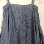 Seven Sisters  Off Shoulder Striped Blue Top Size Small Photo 6