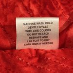 Pretty Red on Red Tie Dye Popover Top Sequin Embellishment Silky 3/4 Sleeve Photo 7