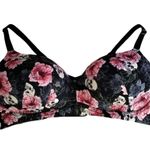 Torrid Curves Size 44DD Plunge Push Up 360 Back Smoothing Bra Skulls Flowers Photo 1