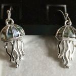 MERMAIDMERCHANT BOUTIQUE Jellyfish Silver & Mother of Pearl Dangle Earring Set Photo 1
