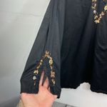 Tommy Bahama Tommy Bahamas Embroidered Black Tunic Top semi sheer boho size Medium Cotton Photo 3