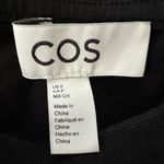 COS  black cotton spandex ruffle sleeve shirt size small Photo 3