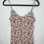 Loft Ruffle Trim Camisole Bright Mini Floral Sz XS Photo 4
