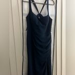 Azazie  Mero Chiffon Dark Navy Dress size 14 Photo 4