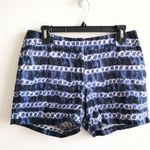 J.Crew Shorts Tie-Dye Linen Blend Blue with White Shorts Sz 6 EUC Factory Store Photo 1