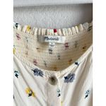 Madewell Seamed Button Down Colorful Floral Confetti Short Sleeve Blouse Small Photo 10
