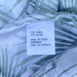 Sigrid Olsen  Palm Frond Elastic Waist Linen Blend Shorts Size Large Photo 5