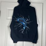 SeaWorld Women’s Black Full Zip Hooded Jacket With Orca Lightning Graphic Size S Photo 1