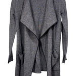 ZARA Knit Gray Black Waterfall Cardigan Size Medium Womens Photo 0