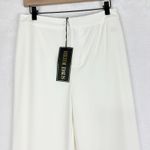 Heidi Daus Flare Leg Pants Size Medium White NEW Lined Crepe High Rise Photo 2