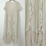 Free People  Ethereal Bohemian Bring The Romance Midi Maxi Dress Neutral XL Photo 14