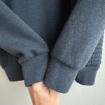 Aviator Nation  Navy Blue Full Zip Up Quilted Moto Hoodie Women’s Size XS Photo 6