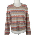 Veronica Beard Alyssa Retro Striped Crew Knit Sweater L Photo 1