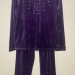Rebecca Malone Velvet Track Suit S Purple Women’s 2 Piece Running Fairy Whimsy Photo 0