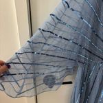 Mac Duggal  Beaded Kimono Sleeve V-Neck Dress Periwinkle 14 NWT Black Tie Formal Photo 9