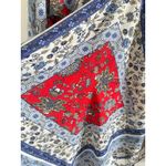 Umgee  Floral Paisley Bandana Red Blue Dress Medium Photo 3