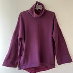 Athleta Sz S M Cozy Karma Funnel Neck Sweatshirt Fleece Burgundy Pullover Top Photo 7