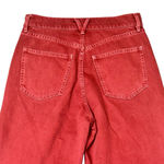 Veronica Beard  Womens Brick Red Denim High Rise Taylor Wide Leg Crop Jeans 27x26 Photo 3
