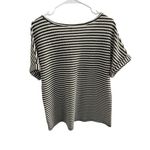 Evaless Green‎ & Cream Striped Textured Knit Top Size L Green Size L Photo 2