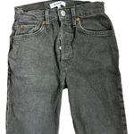 RE/DONE Women's Button Fly Stretch High Rise Ankle Crop Jean Faded Stone Size 24 Photo 1