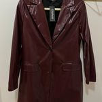 Faux Leather Blazer Red Size M Photo 0