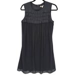 Women's 100% Silk Black Sleeveless Pleated A Photo 4