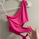 SheIn Hot Pink One Shoulder Crop Top Photo 1