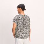 Everlane π NWT The Gathered Neck Top Blouse Floral Flower Capped Sleeve Sz XXS Photo 1