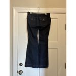 Loft Ann Taylor  Modern Flare Dark Denim Jeans Size 6 Low Rise Y2K Stretch City Photo 7