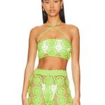 Lovers + Friends Tia Crochet Set in Bright Green Photo 0