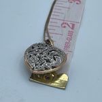 Boutique Puffy heart 2 sides cut out design sterling silver Vermeil . Photo 4